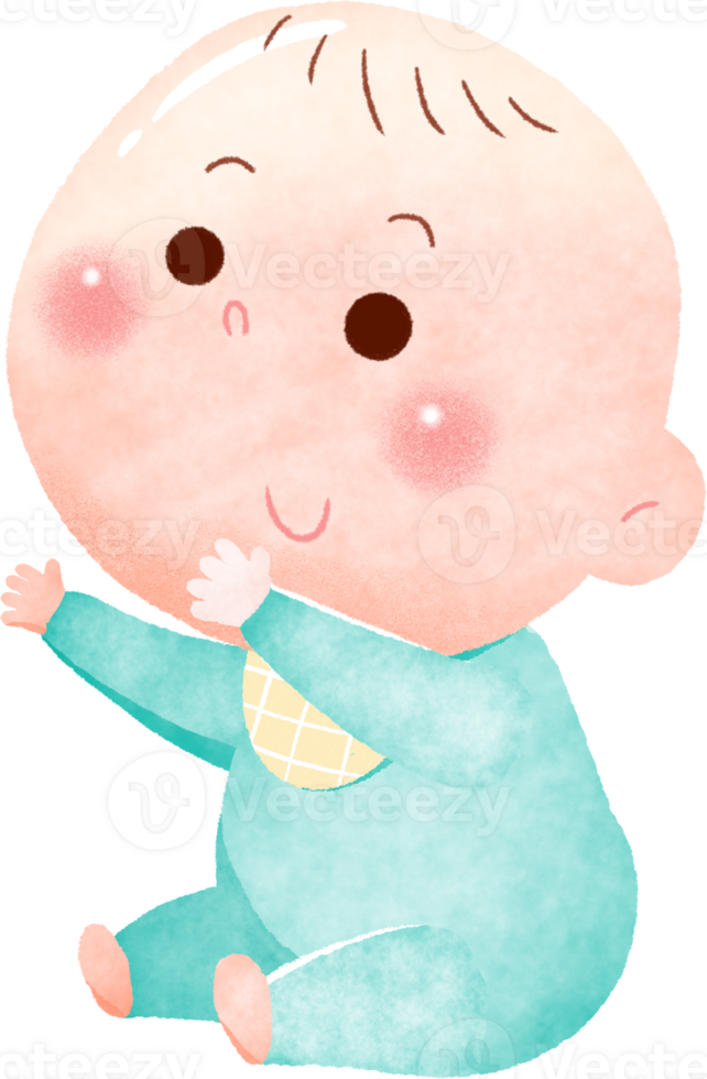 Cartoon Baby character. Cute baby. png
