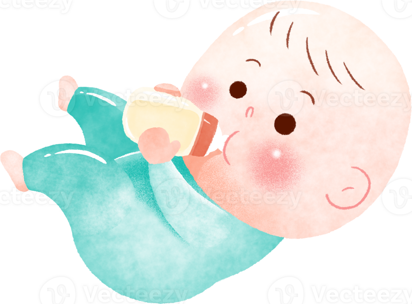 Cartoon Baby character. Cute baby. png