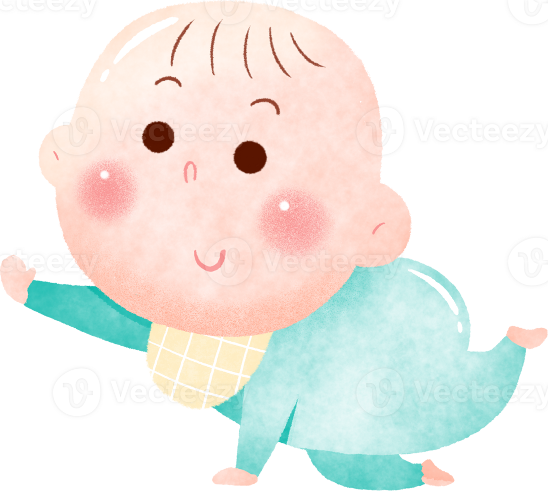 Cartoon Baby character. Cute baby. png