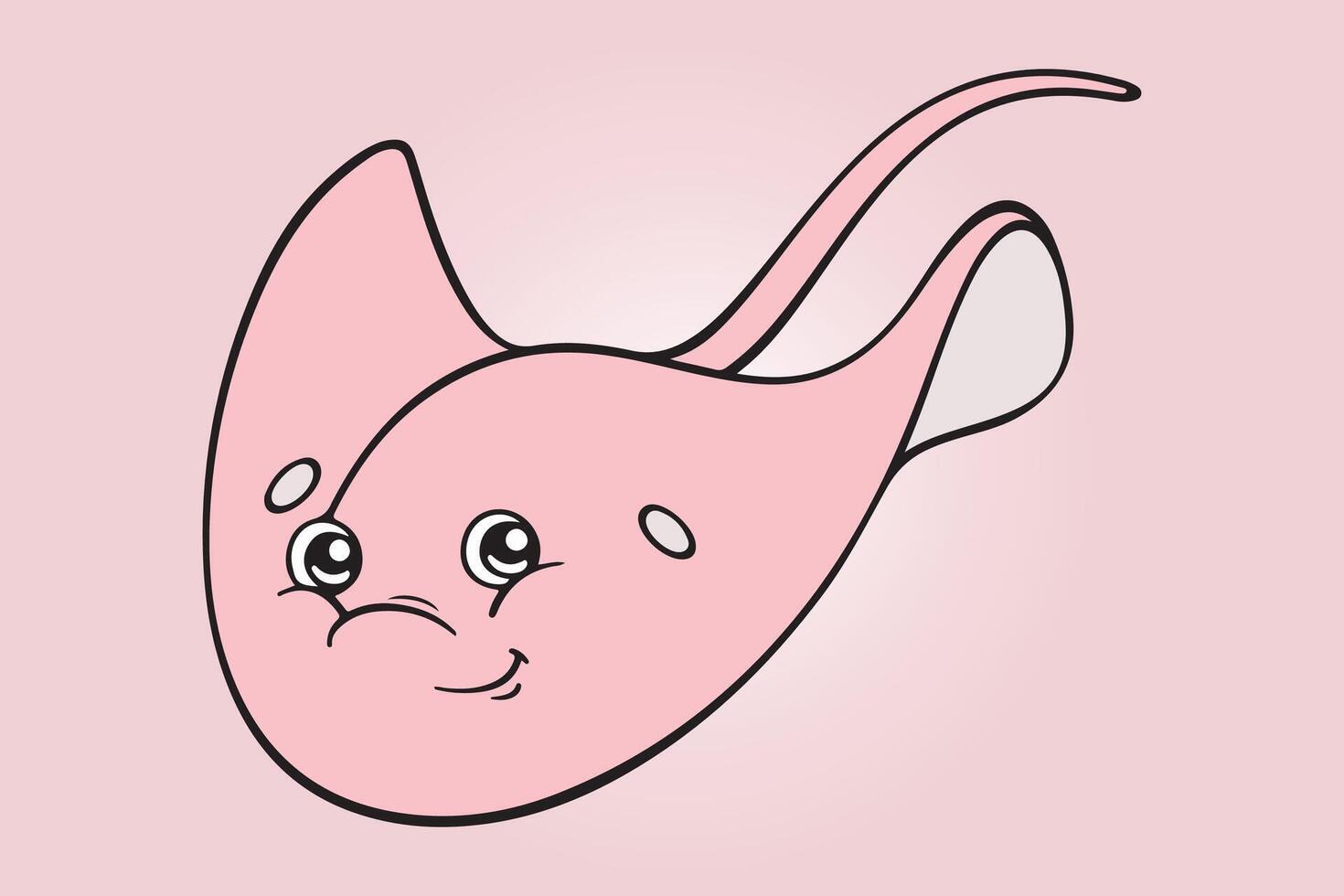Cute Ocean Stingray vector