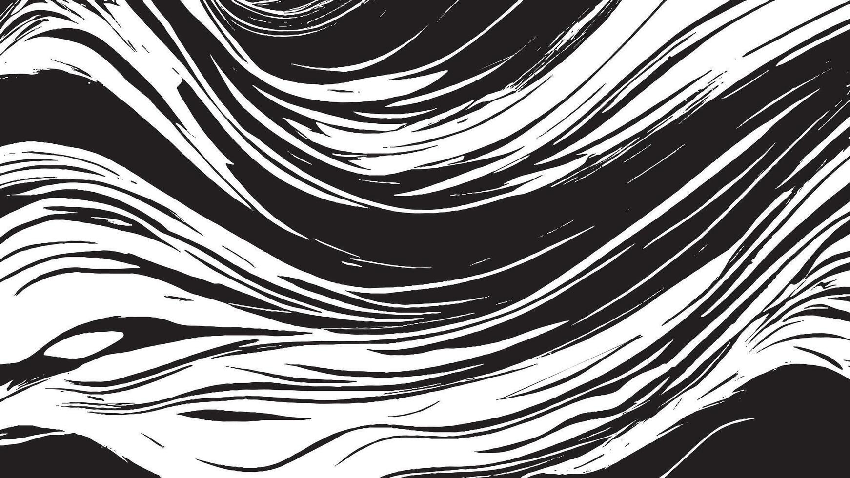 Artistic Monochrome Black Brush Strokes for Background and Overlay Textures vector