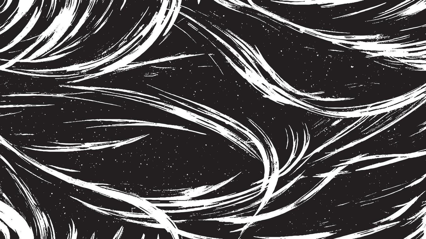 Artistic Monochrome Black Brush Strokes for Background and Overlay Textures vector
