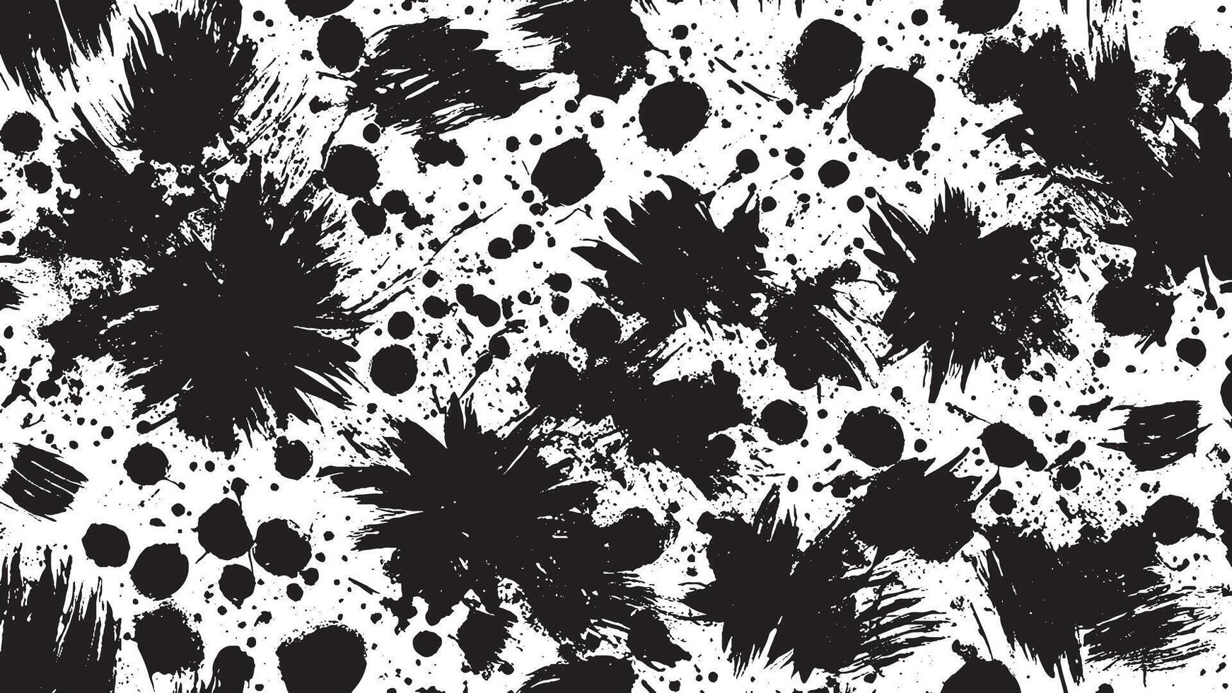 Black Monochrome Brush Stroke Designs for Artistic Texture Overlays vector