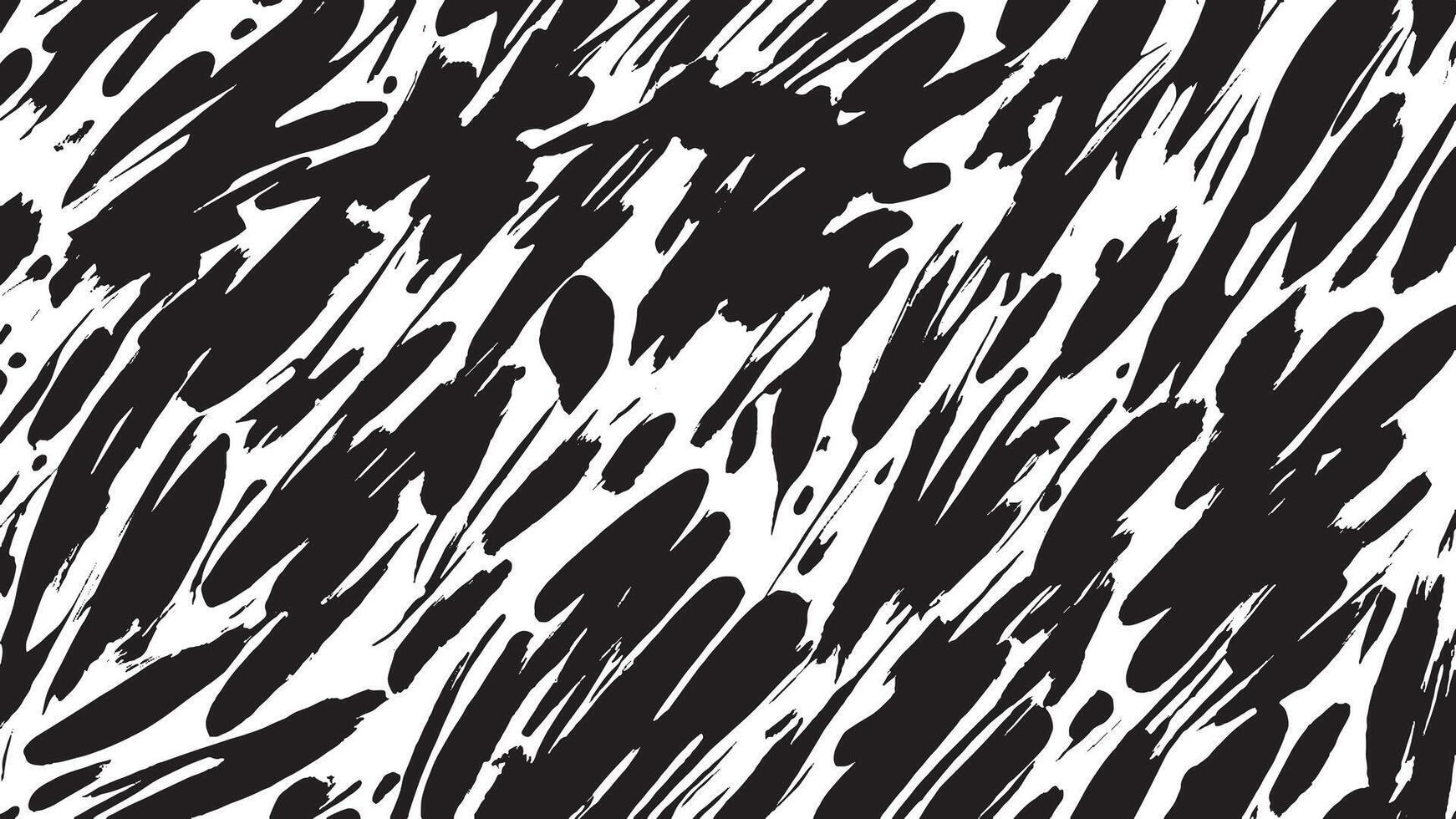 Artistic Monochrome Black Brush Strokes for Background and Overlay Textures vector