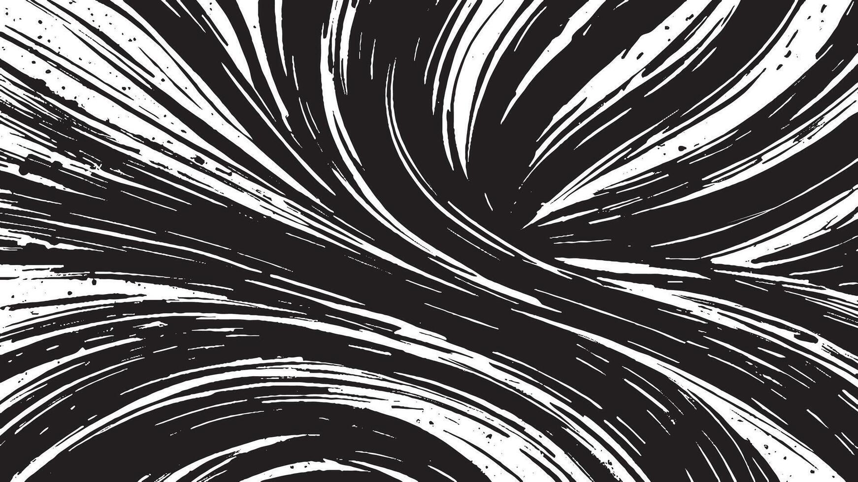 Abstract Black Brush Strokes Texture for Monochrome Background Overlays vector