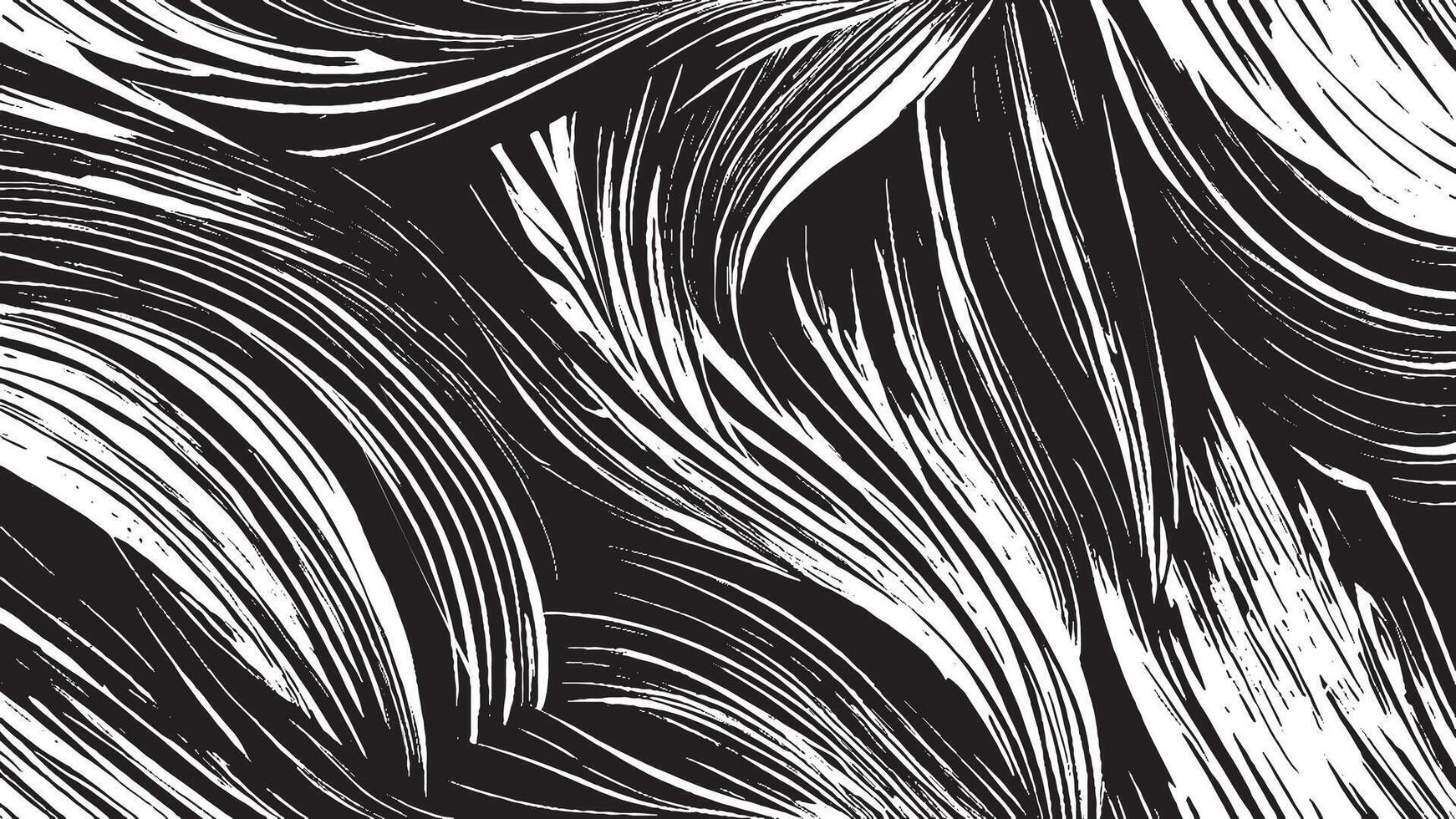 Abstract Black Brush Strokes Texture for Monochrome Background Overlays vector