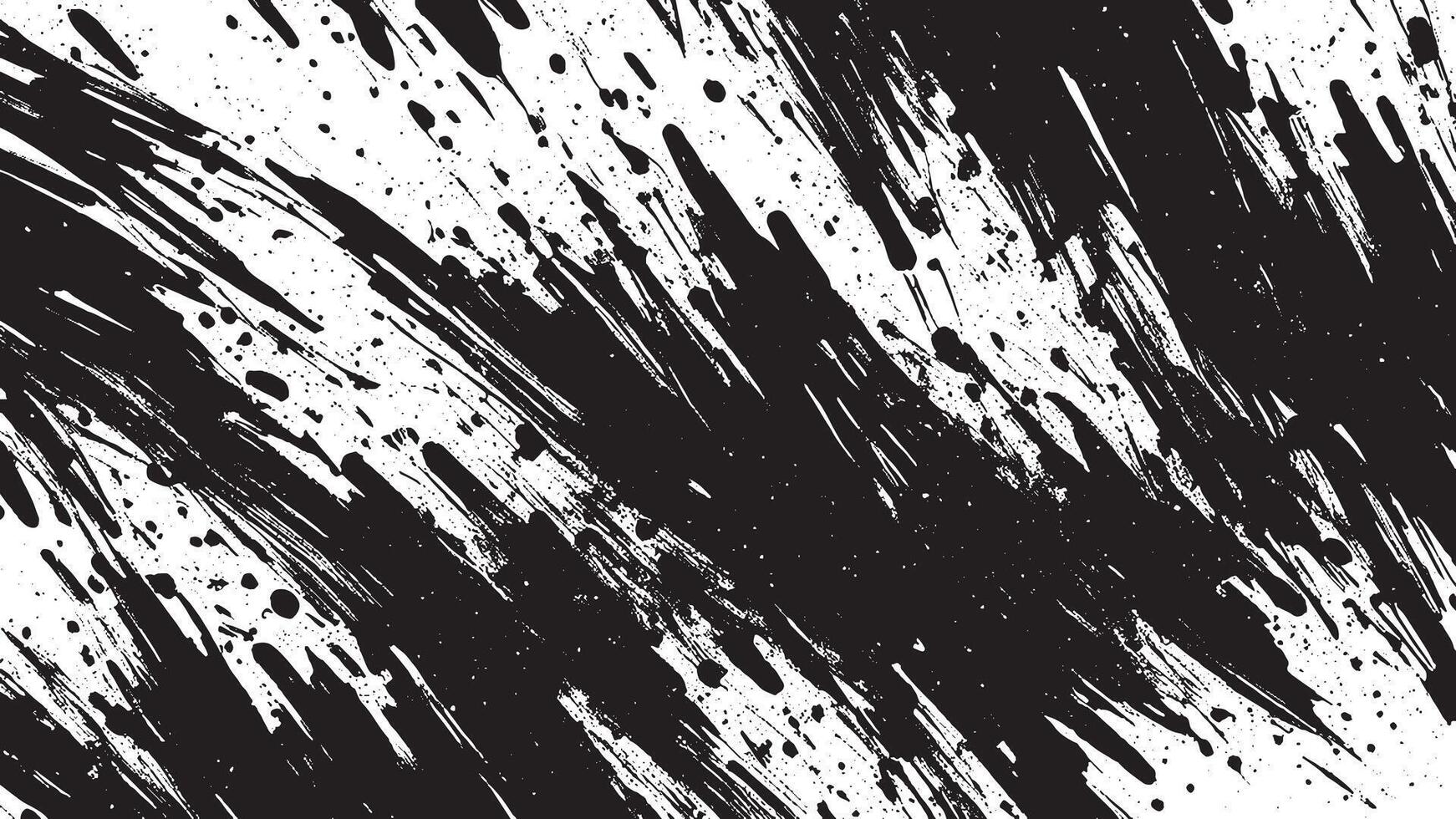 Black Brush Strokes on Monochrome Background for Overlay Texture Art vector