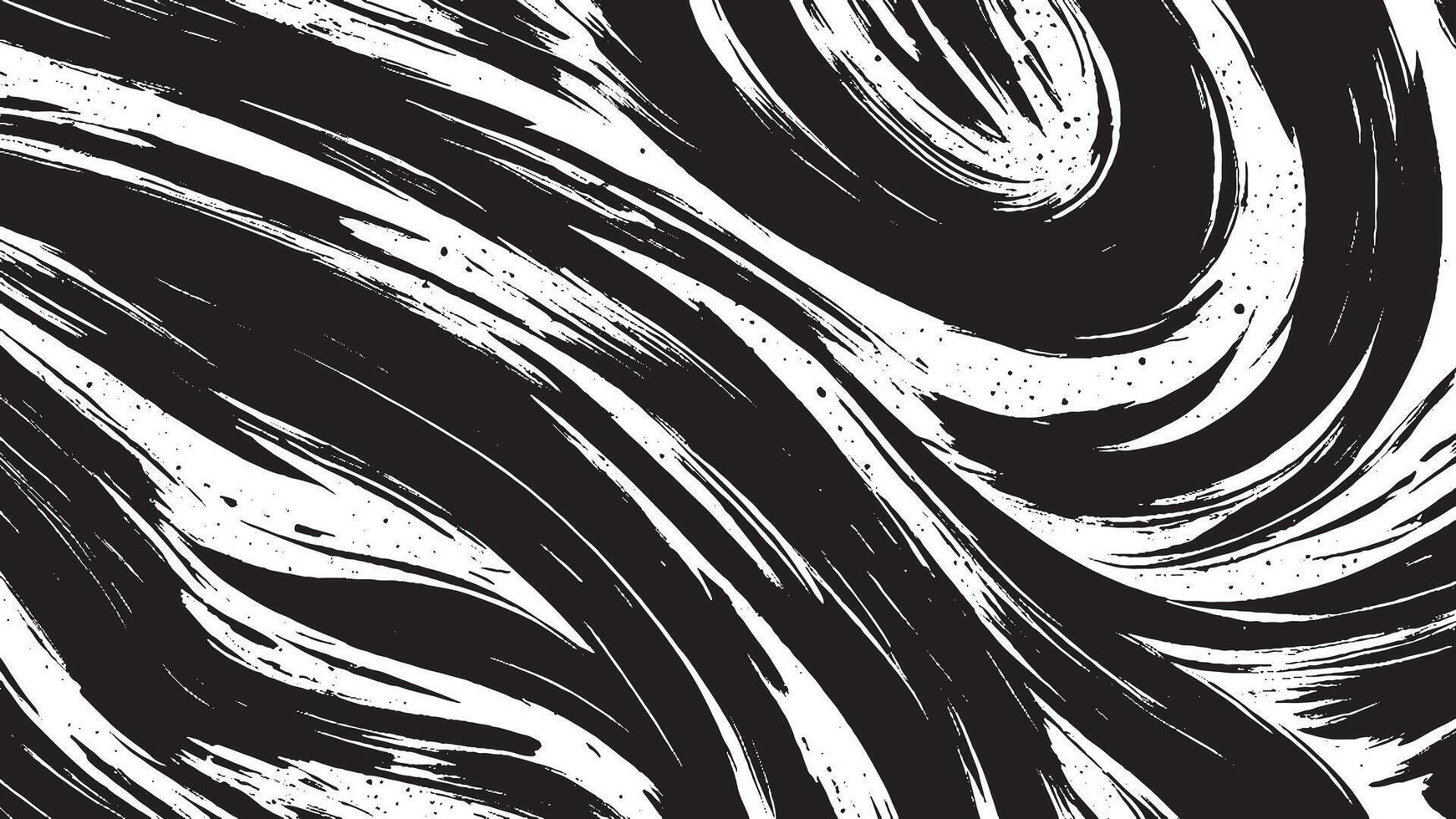 Black Monochrome Brush Stroke Designs for Artistic Texture Overlays vector