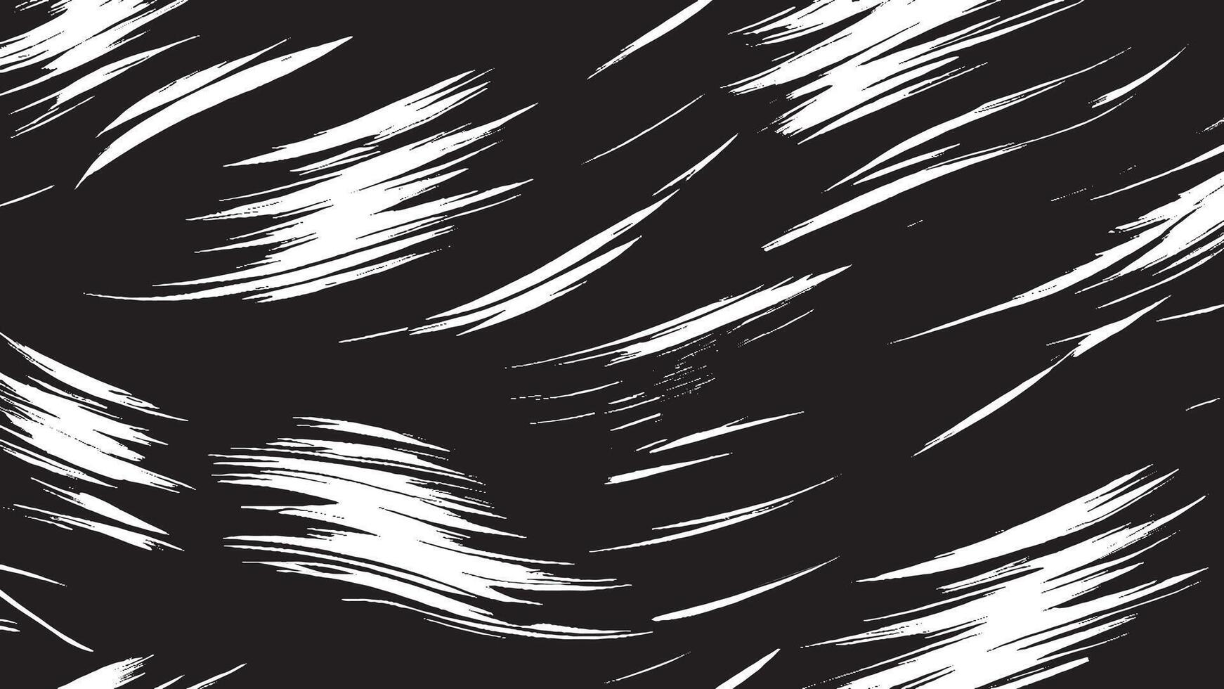 Black Monochrome Brush Stroke Designs for Textured Overlay Art vector