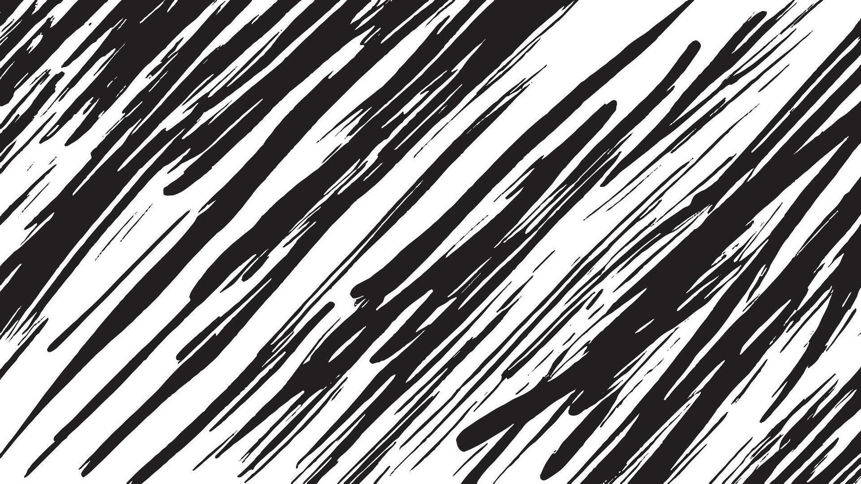 Black Monochrome Brush Stroke Designs for Artistic Texture Overlays vector