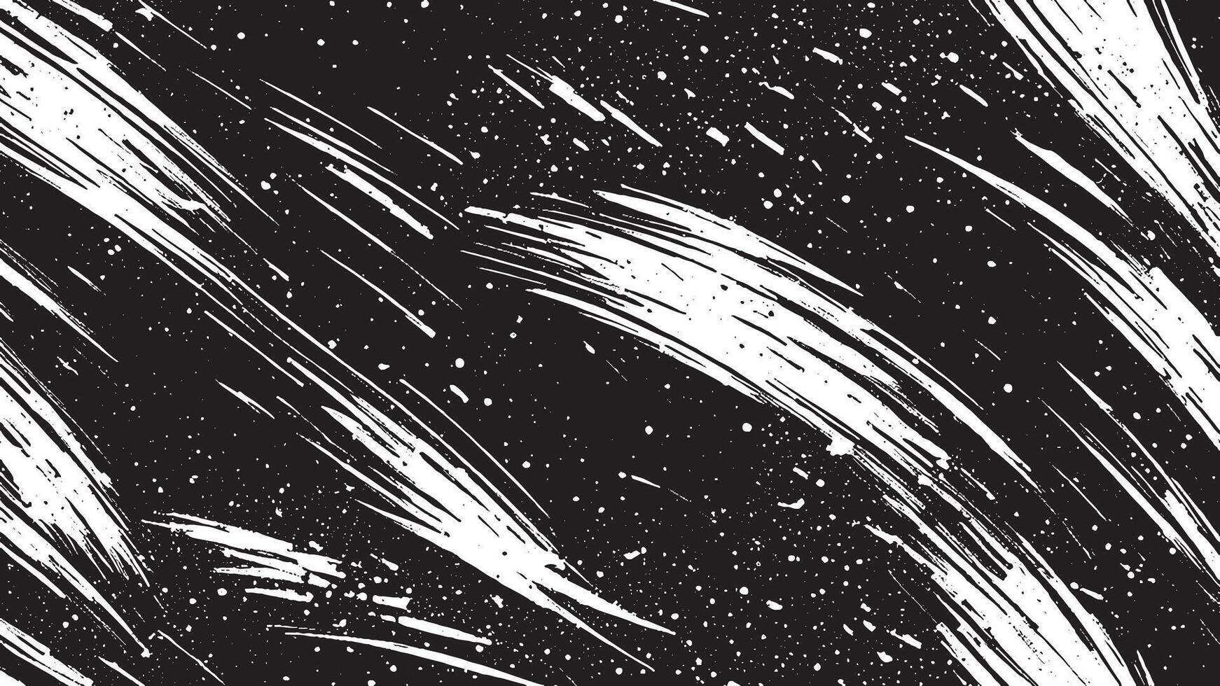 Artistic Monochrome Black Brush Strokes for Background and Overlay Textures vector