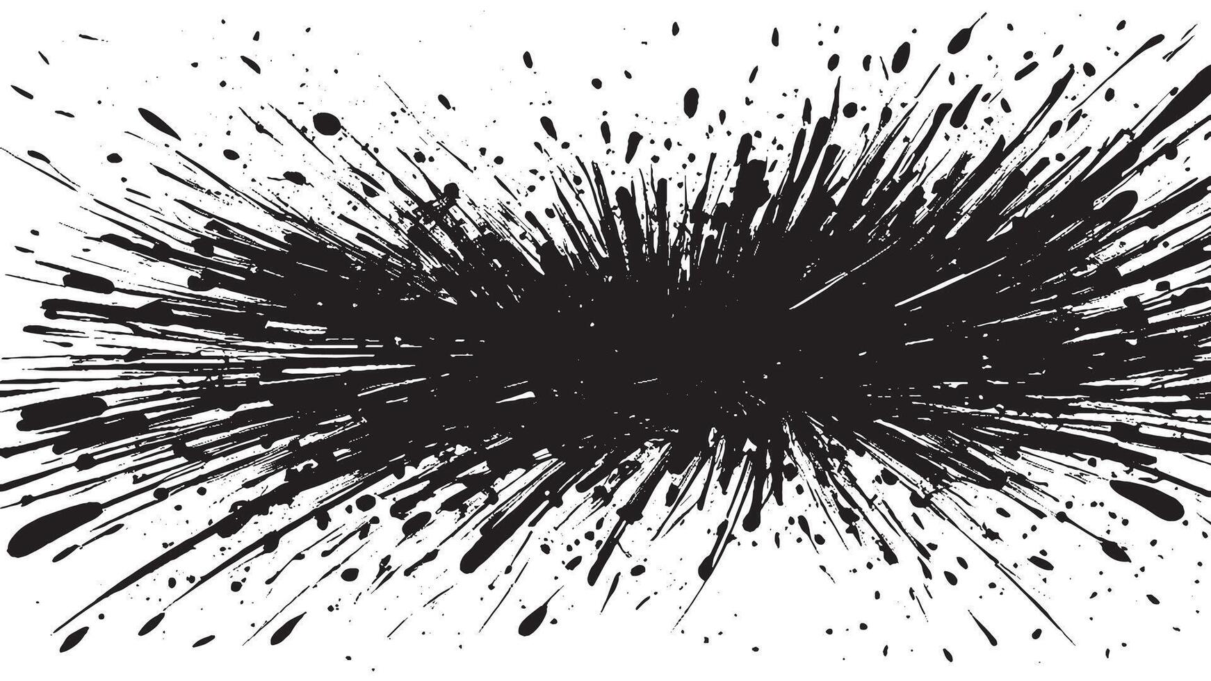 Artistic Monochrome Black Brush Strokes for Background and Overlay Textures vector
