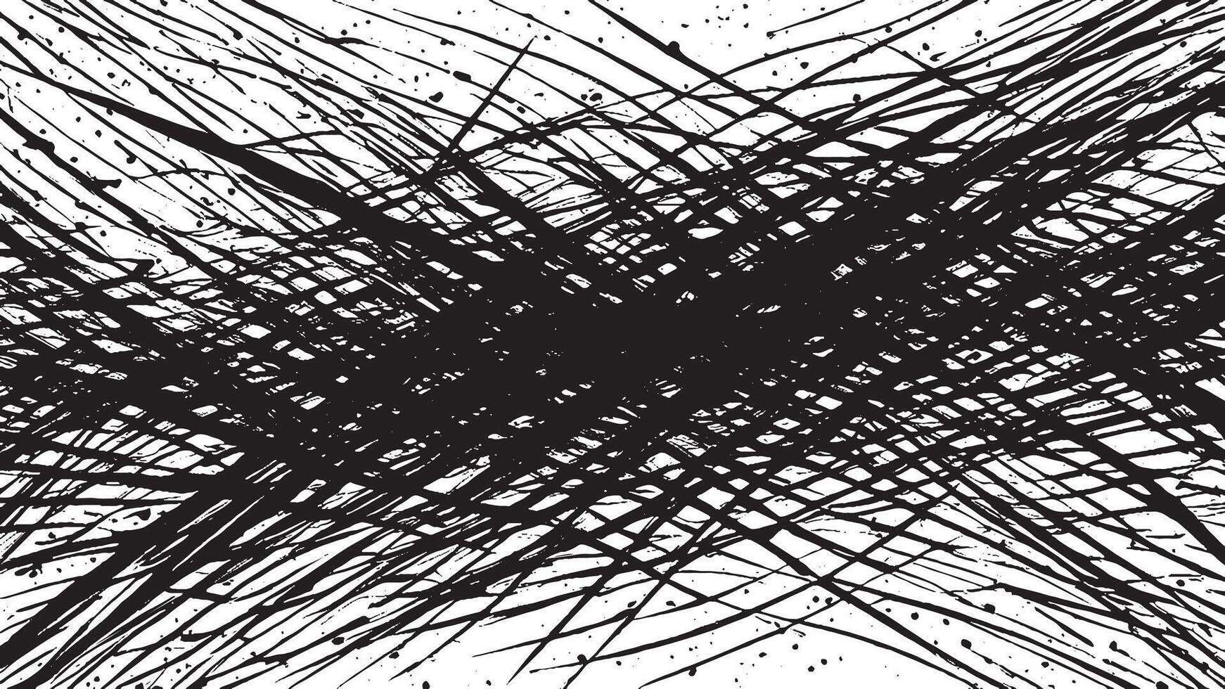 Artistic Monochrome Black Brush Strokes for Background and Overlay Textures vector