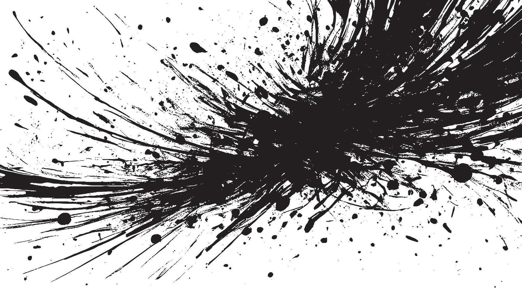 Black Brush Strokes on Monochrome Background for Overlay Texture Art vector