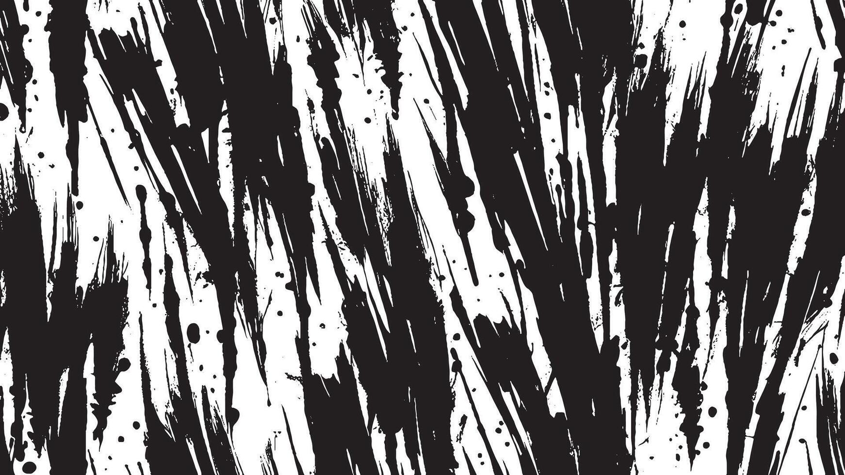 Black Brush Strokes on Monochrome Background for Overlay Texture Art vector