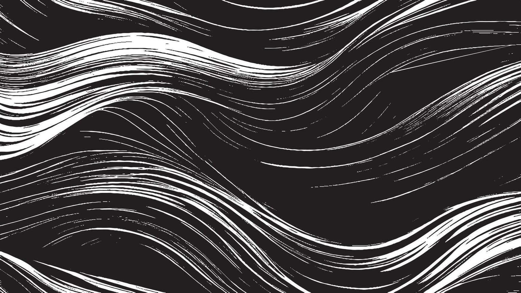 Black Monochrome Brush Stroke Designs for Artistic Texture Overlays vector