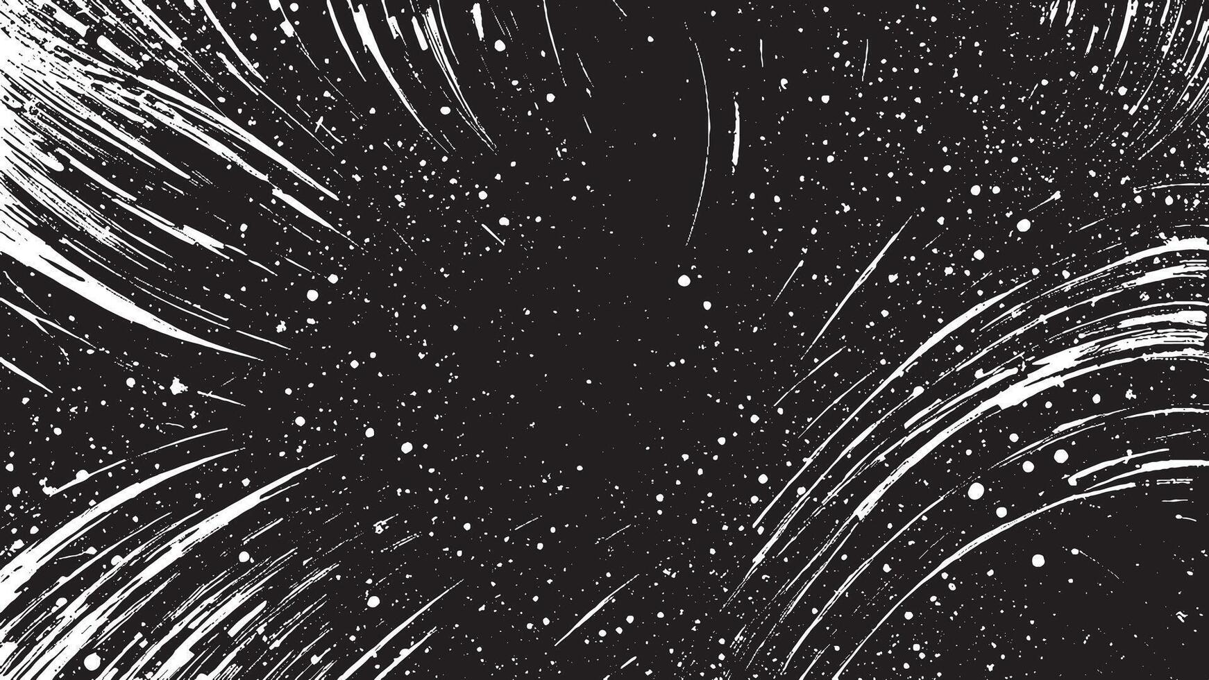 Black Monochrome Brush Stroke Designs for Textured Overlay Art vector