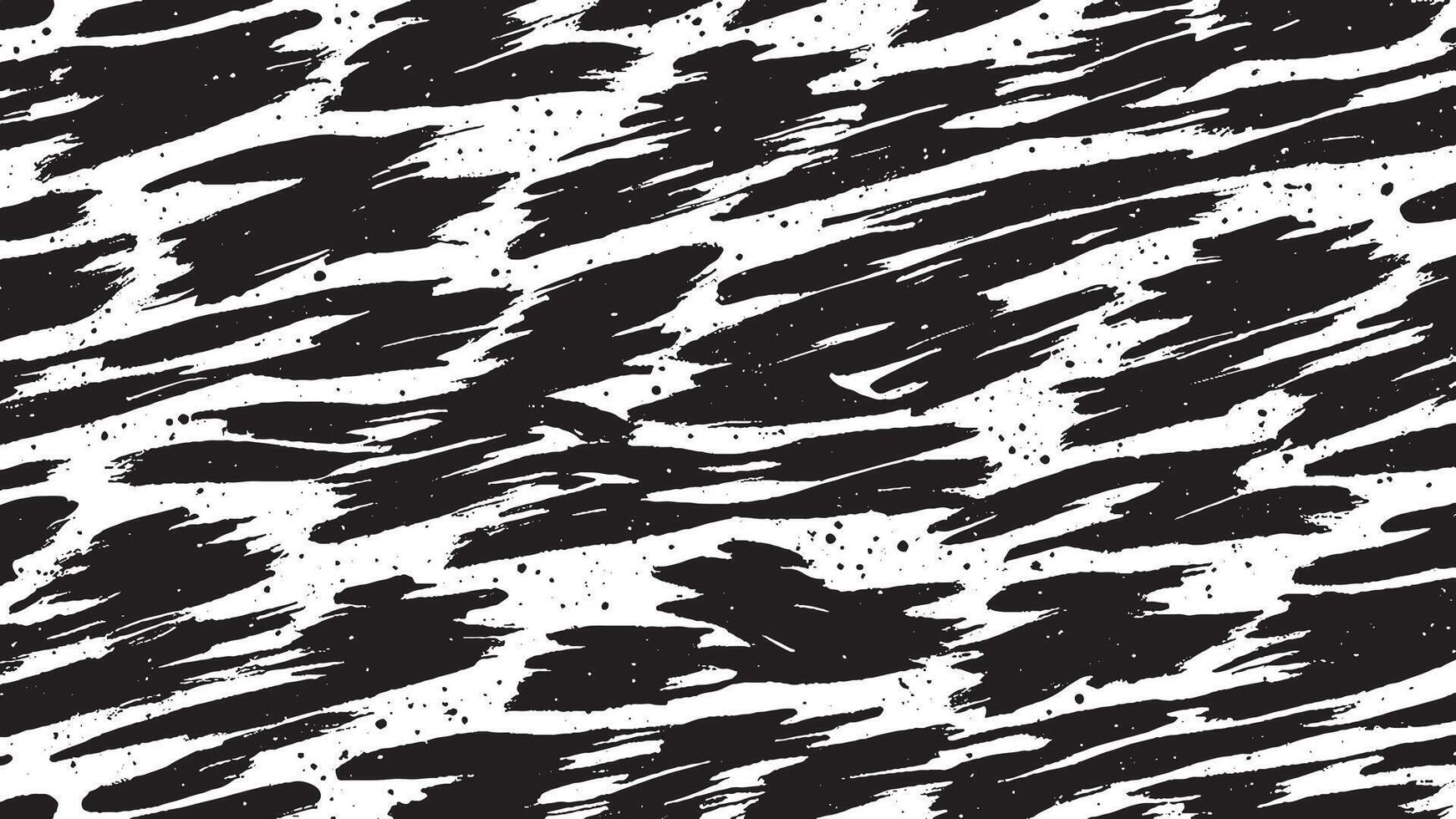 Black Brush Strokes on Monochrome Background for Overlay Texture Art vector