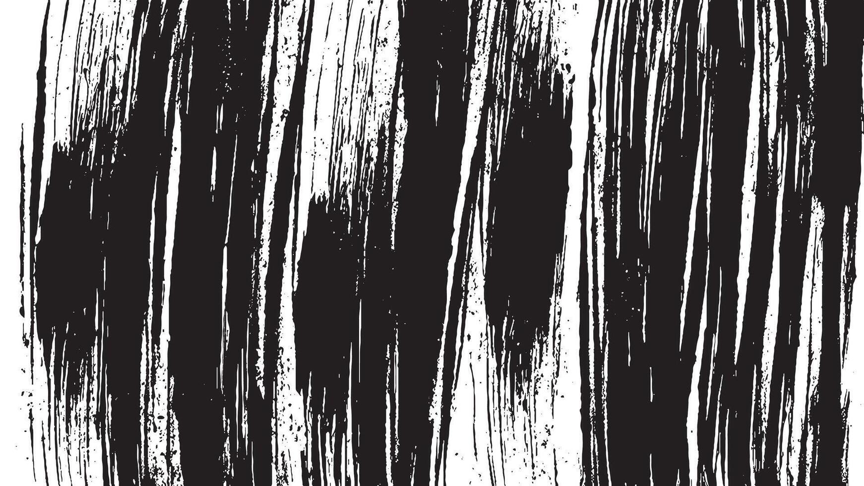 Monochrome Black Brush Stroke Patterns for Artistic Background Textures vector