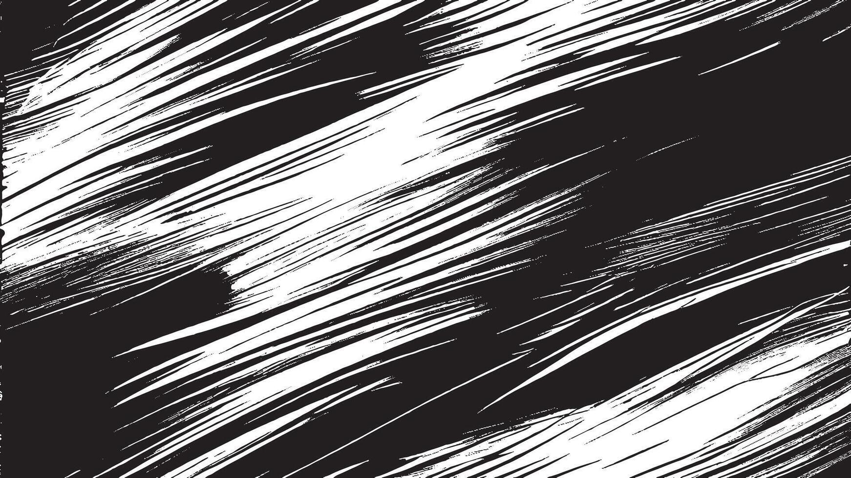 Black Monochrome Artistic Brush Strokes for Textured Background Overlays vector