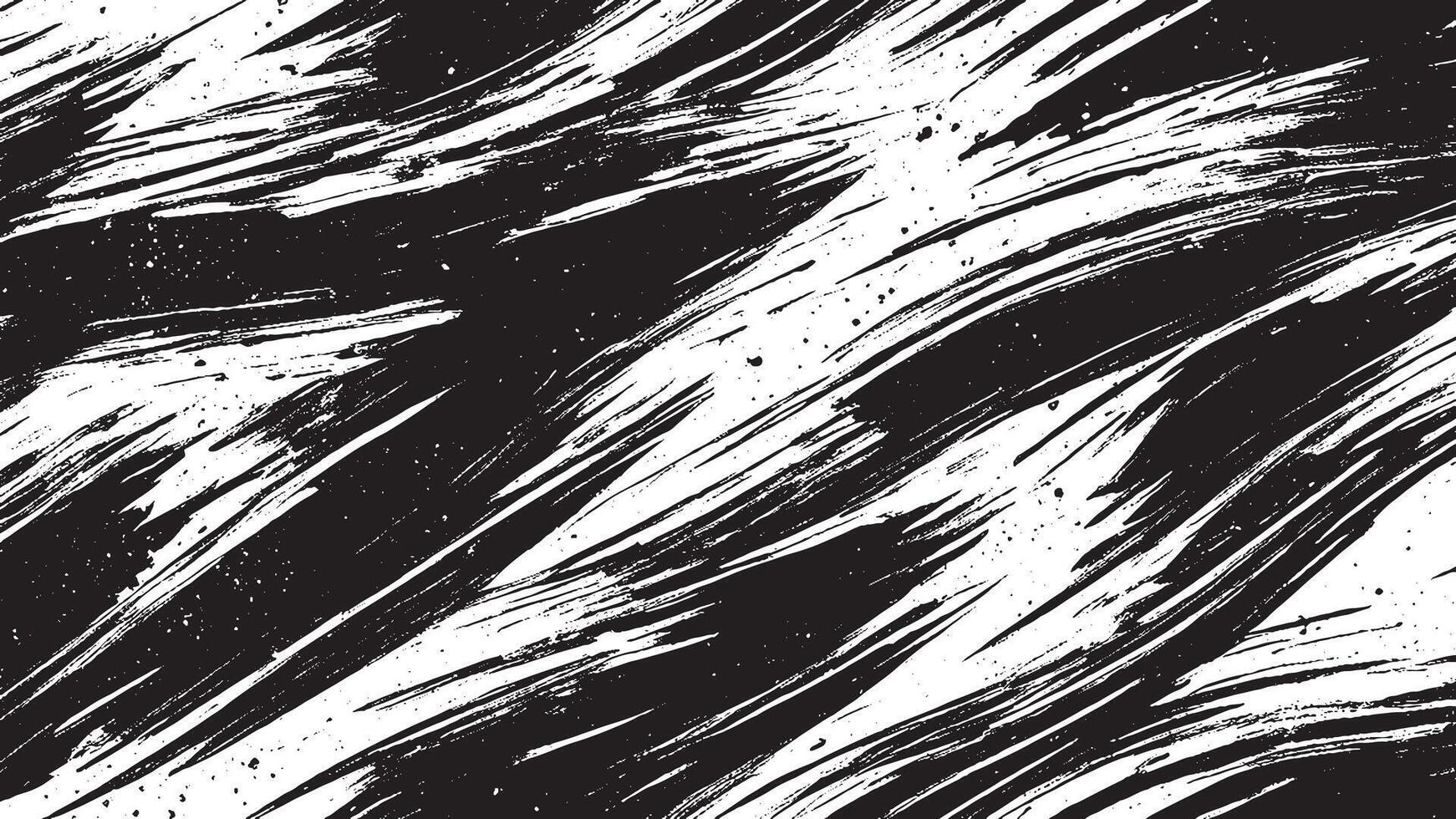 Monochrome Black Brush Stroke Patterns for Artistic Background Textures vector