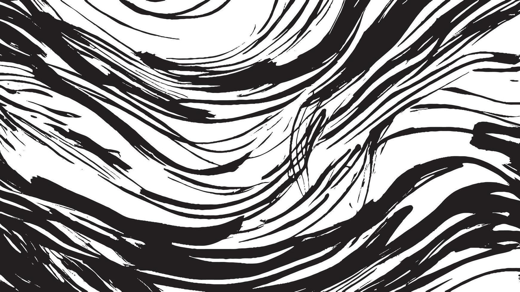 Random Black Brush Strokes Illustration for Overlay and Background Texture vector