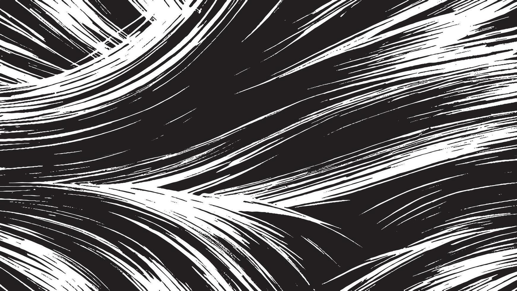 Black Monochrome Artistic Brush Strokes for Textured Background Overlays vector