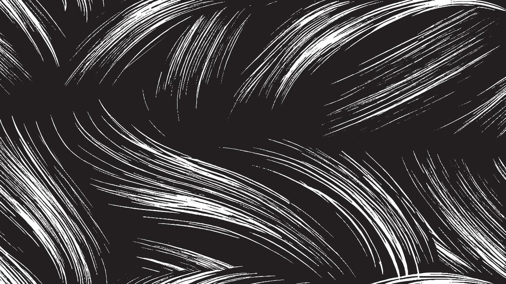 Artistic Black Brush Strokes on Monochrome Background for Texture Overlays vector