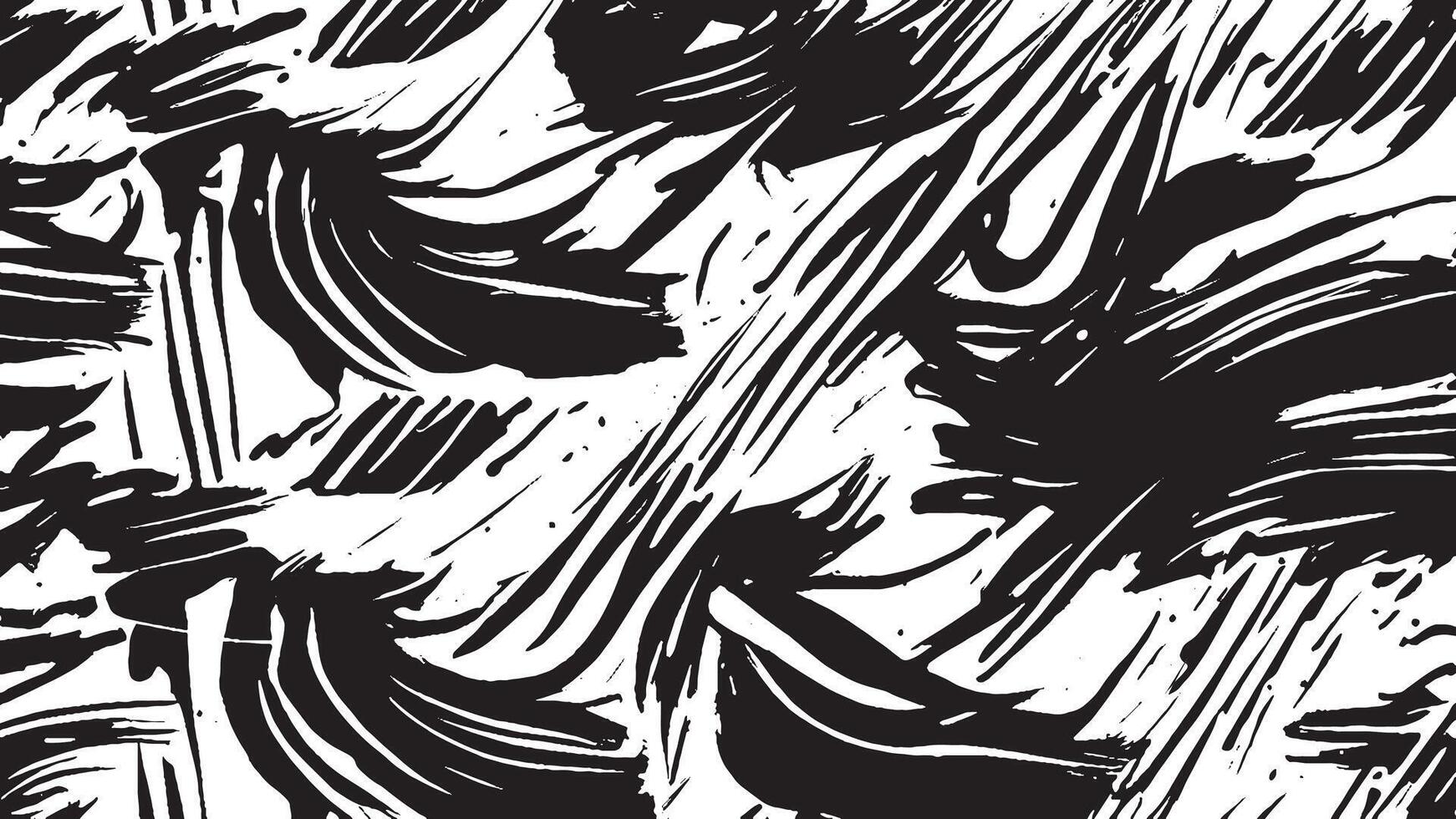 Random Black Brush Strokes Illustration for Overlay and Background Texture vector