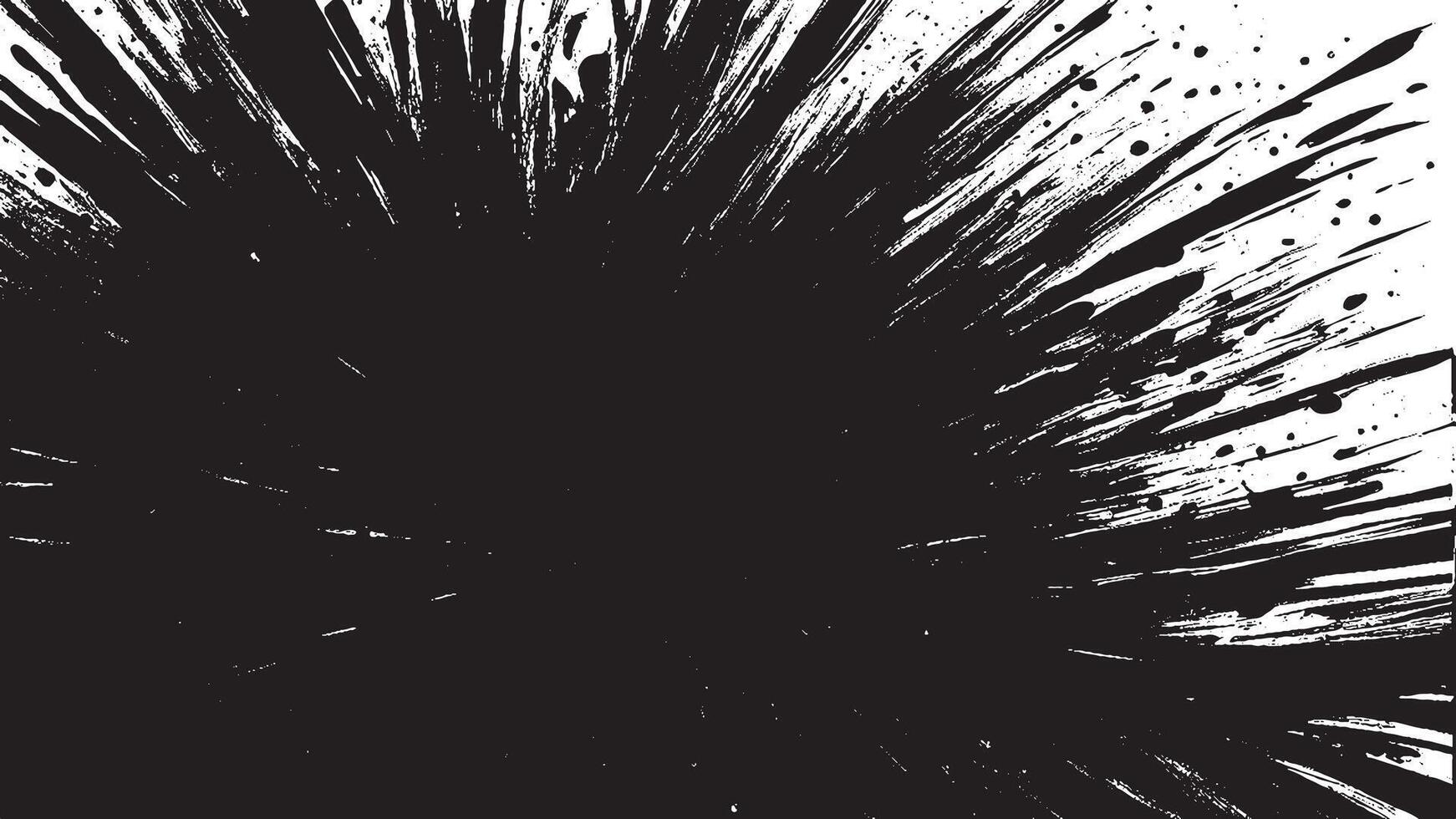 Random Black Brush Strokes Illustration for Overlay and Background Texture vector