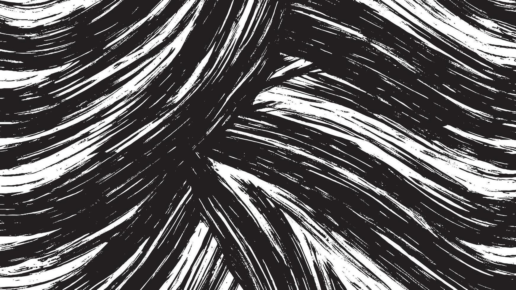 Black Monochrome Brush Stroke Patterns for Artistic Overlays and Textures vector