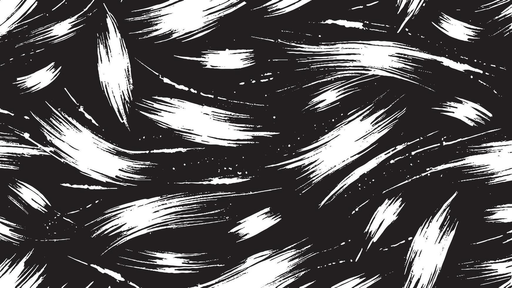Abstract Black Brush Strokes Texture for Monochrome Background Overlays vector