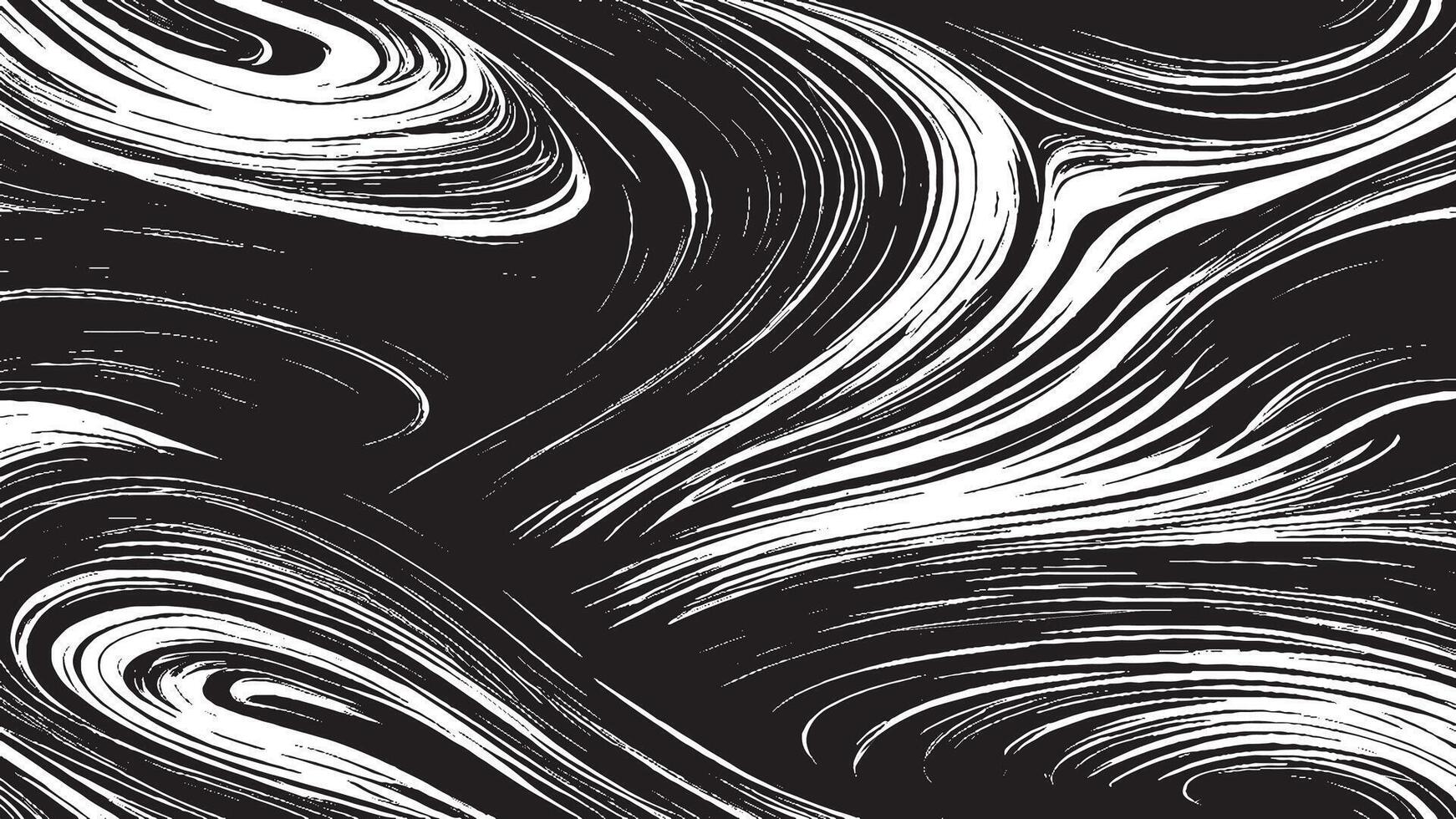 Artistic Black Brush Strokes on Monochrome Background for Texture Overlays vector
