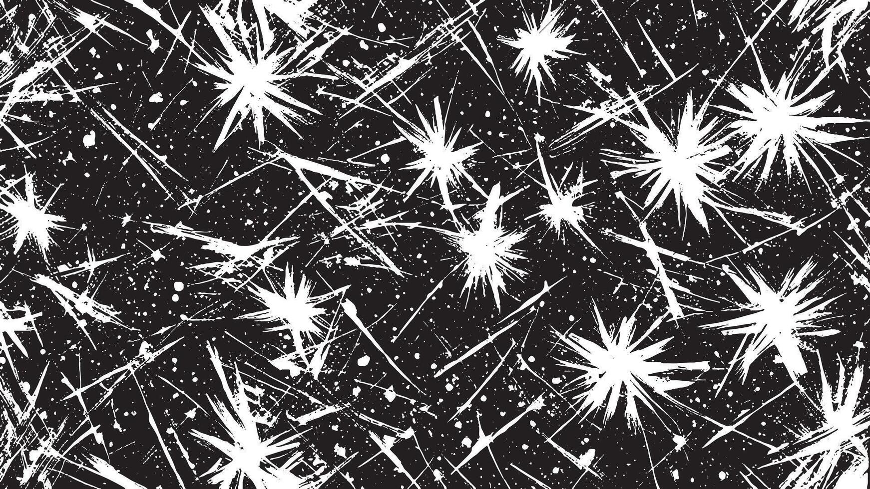 Artistic Black Brush Strokes on Monochrome Background for Texture Overlays vector