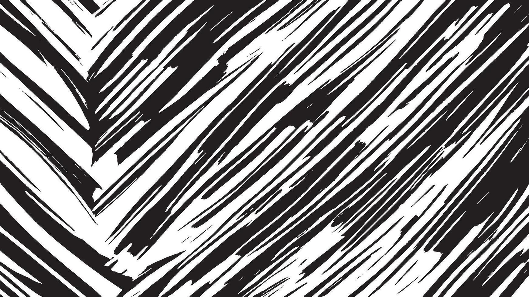 Artistic Black Brush Strokes on Monochrome Background for Texture Overlays vector
