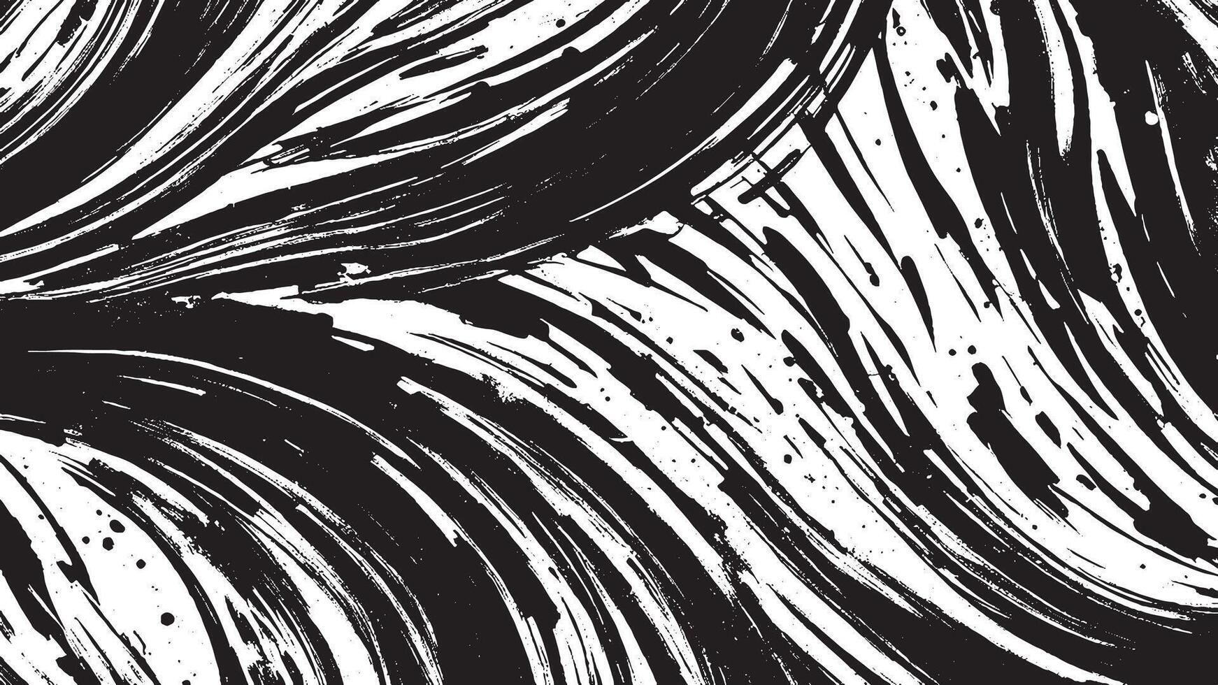 Abstract Black Brush Strokes Texture for Monochrome Background Overlays vector
