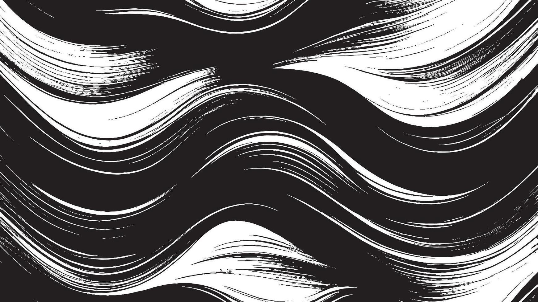 Abstract Black Brush Strokes Texture for Monochrome Background Overlays vector