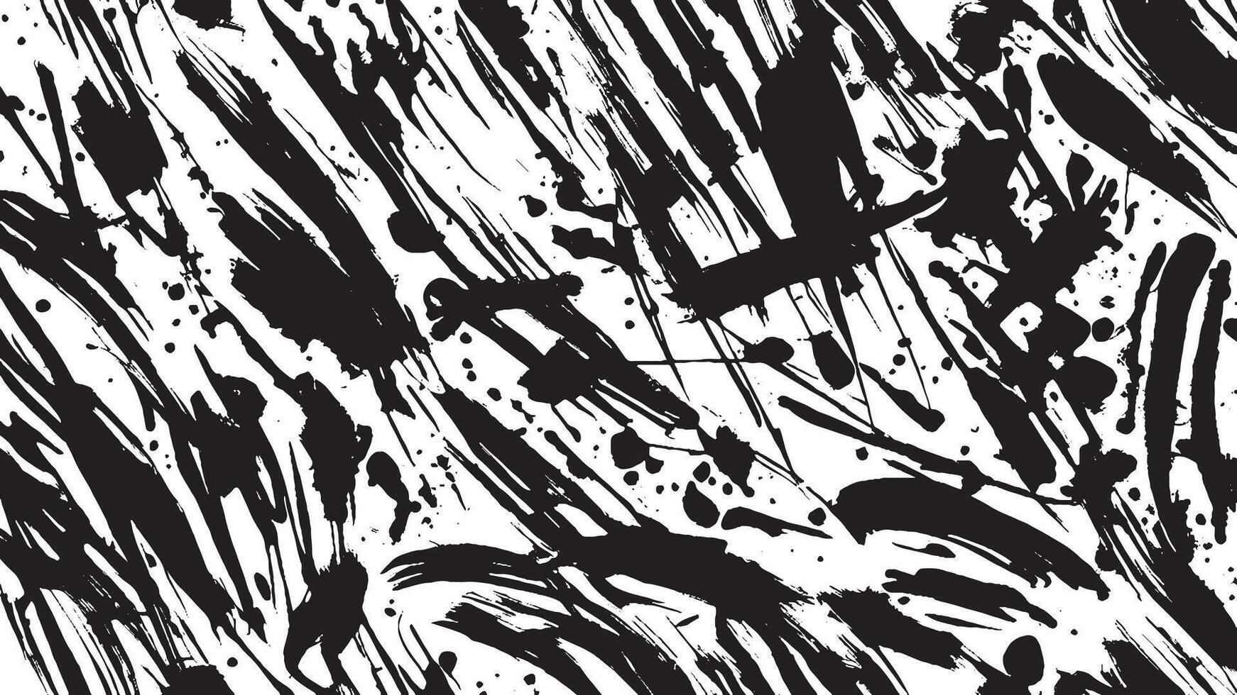 Random Black Brush Strokes Illustration for Overlay and Background Texture vector