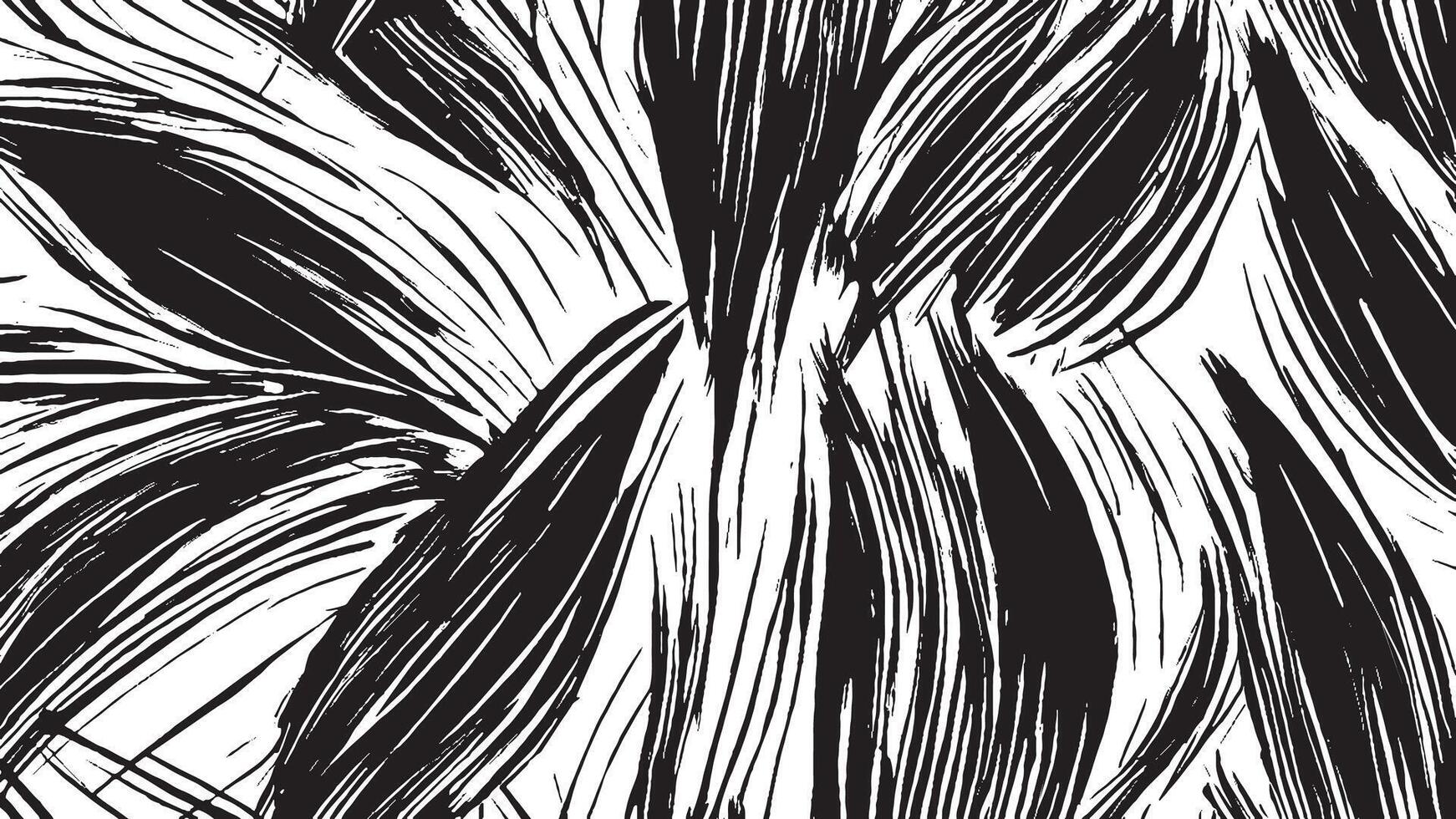 Random Black Brush Strokes Illustration for Overlay and Background Texture vector