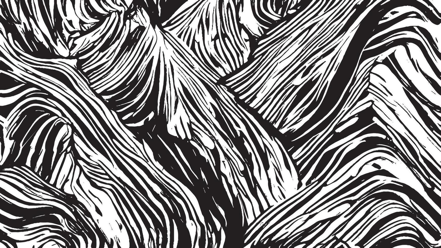 Black Monochrome Brush Stroke Patterns for Artistic Overlays and Textures vector