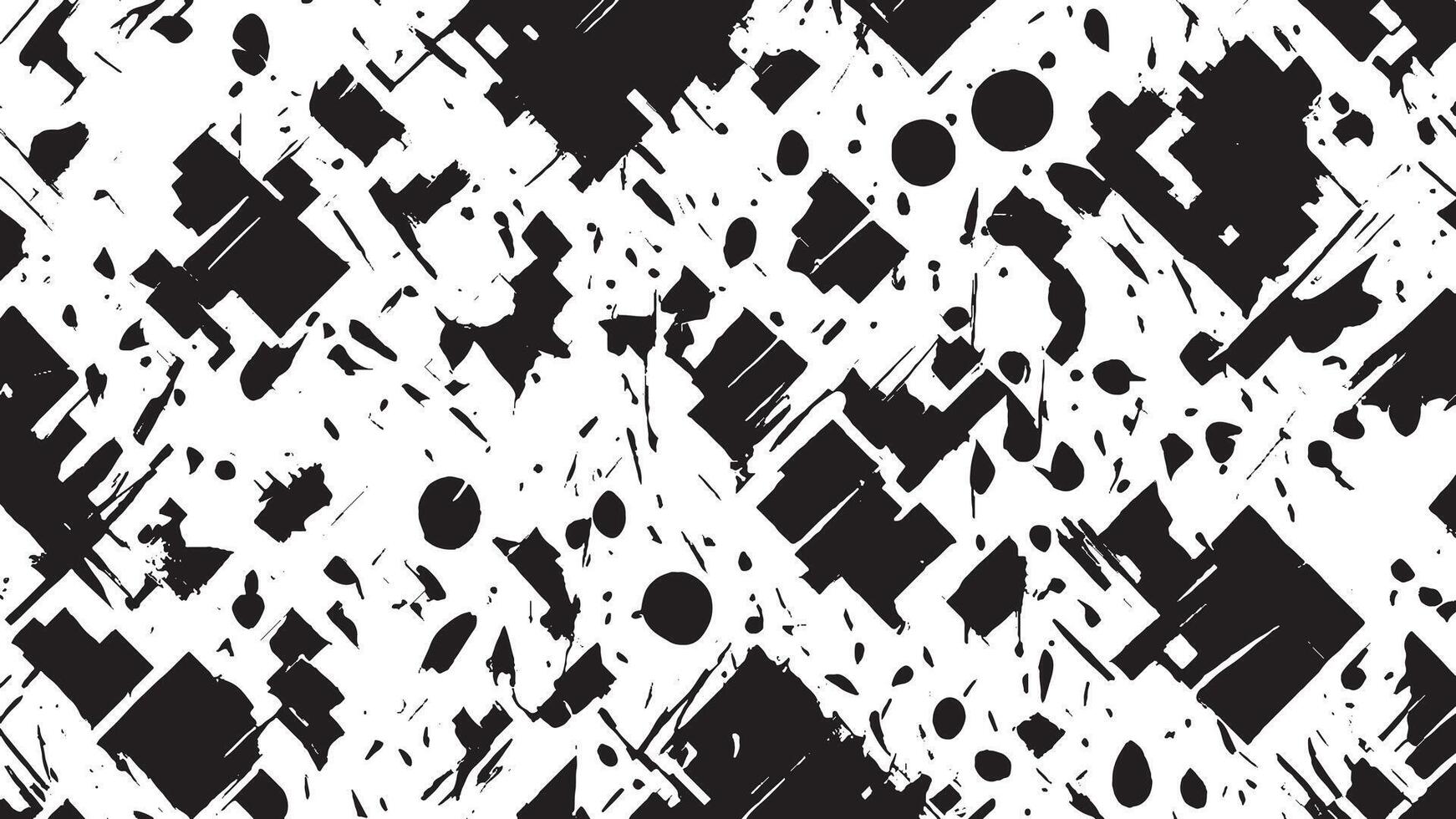 Monochrome Illustration, Black Texture on White Background for Overlays and Textures vector