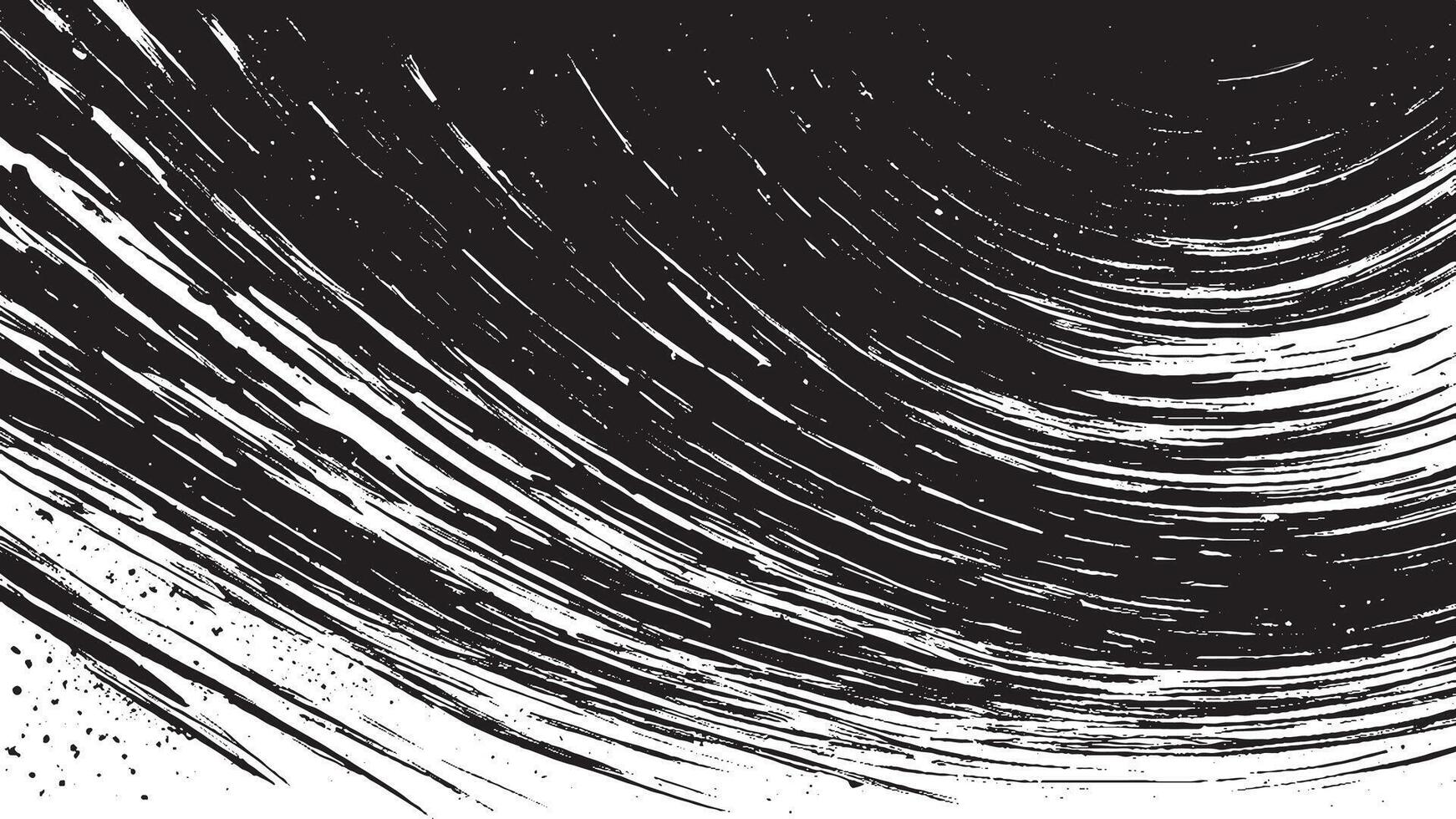 Monochrome Black Brush Stroke Patterns for Artistic Background Textures vector