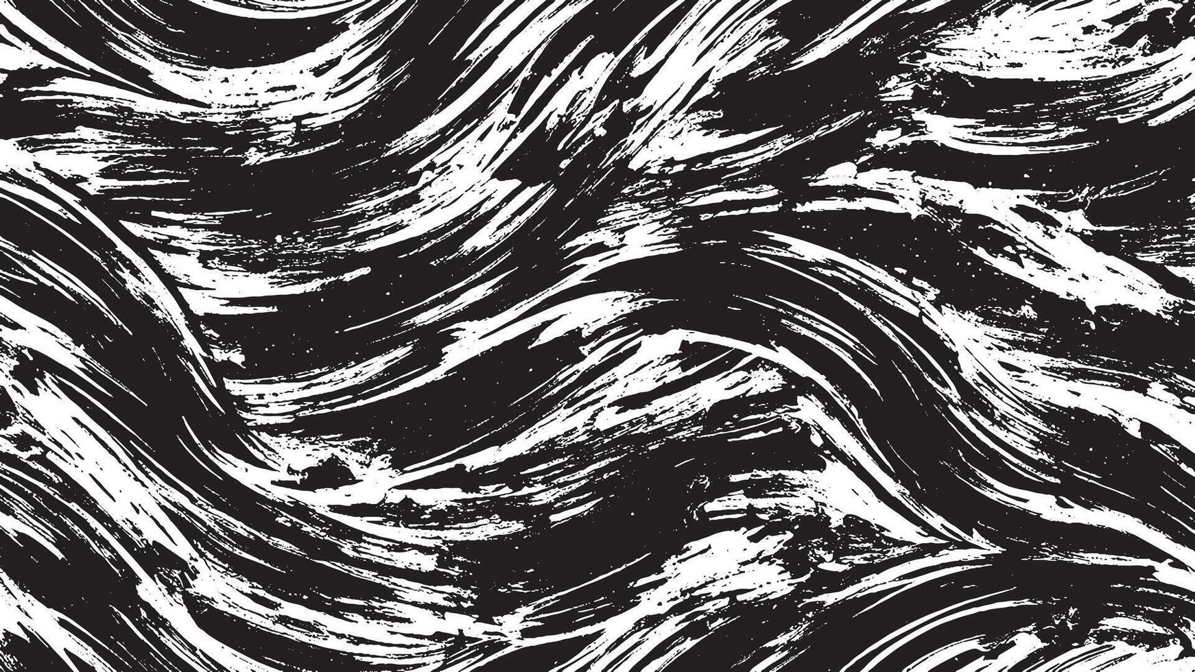 Monochrome Black Brush Stroke Patterns for Artistic Background Textures vector