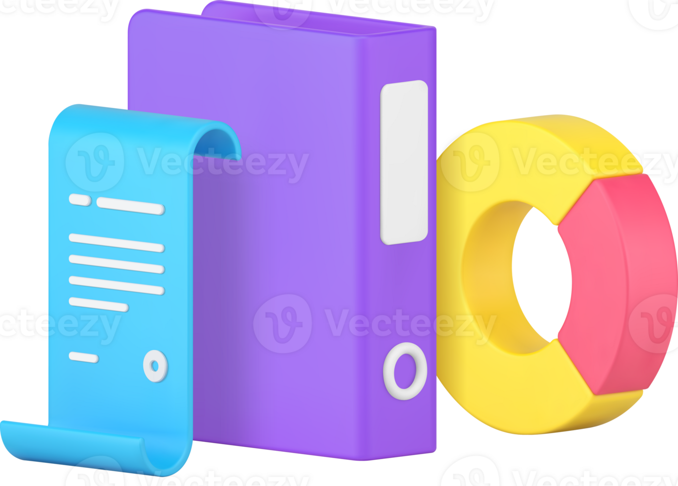 Business accounting analyzing productivity optimization 3d icon png