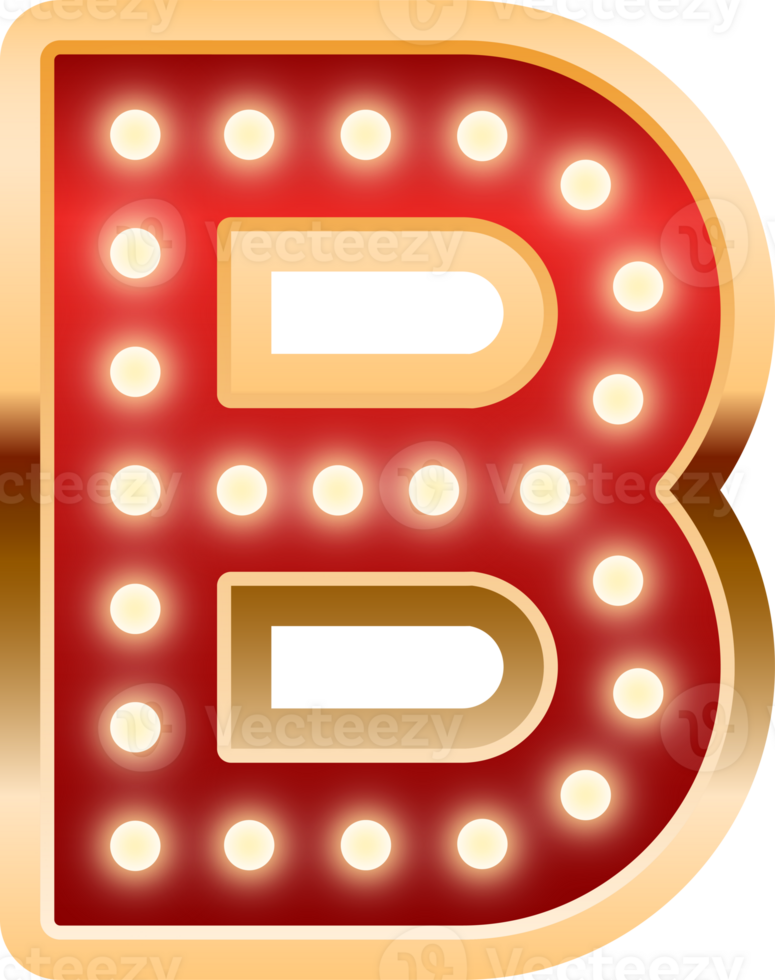 Light Bulb Alphabet Letter B png