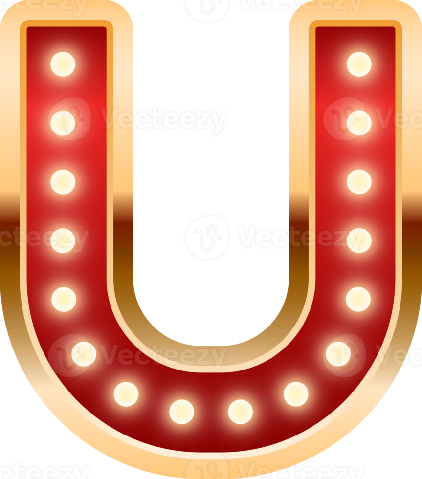 Light Bulb Alphabet Letter U png