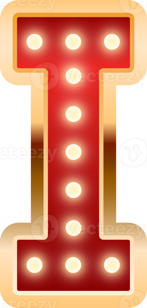 Light Bulb Alphabet Letter I png