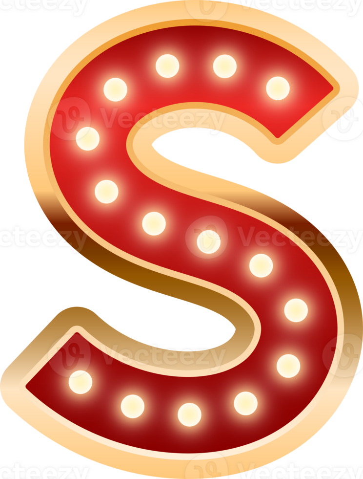 Light Bulb Alphabet Letter S png