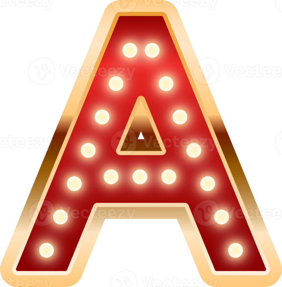 Light Bulb Alphabet Letter A png