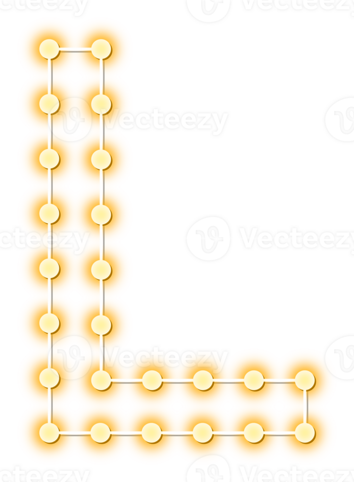 Light Bulb Alphabet Letter L png